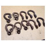 Steel Shackles Set including Various Sizes, Some with Pin Holes