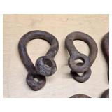Steel Shackles Set including Various Sizes, Some with Pin Holes