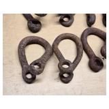 Steel Shackles Set including Various Sizes, Some with Pin Holes