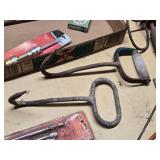 Farm and Workshop Tools including Electric Branding Iron, Bail Hooks, and Soldering Iron