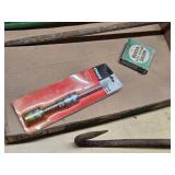 Farm and Workshop Tools including Electric Branding Iron, Bail Hooks, and Soldering Iron