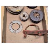 Miscellaneous Metal Hardware and Pulley Components including Pulley Sheaves, Hooks, and Fasteners