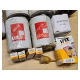 Fleetguard and Goldenrod Filters, NGK Spark Plugs, and Wix Filter