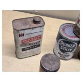 Vintage Oil and Lubricant Can Collection - Some have partial contents, the one Quaker state is full