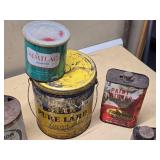 Vintage Oil and Lubricant Can Collection - Some have partial contents, the one Quaker state is full