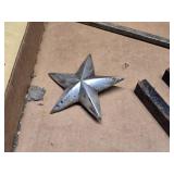 Mixed Metal Hardware and Tools including Casters, Metal Star, and Brackets
