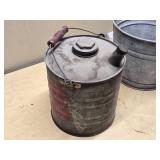 Metal Gas Can and Bucket