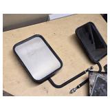 Side Mirrors and Metal Plates Including Mirror with Handle
