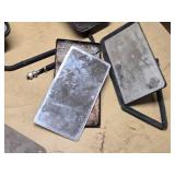 Side Mirrors and Metal Plates Including Mirror with Handle