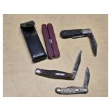 Lot of Pocket Knives including Barlow and Sabre Vintage Knives
