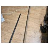 Lot of 2 Brooms: Heavy-Duty Push Broom and Natural Fiber Broom