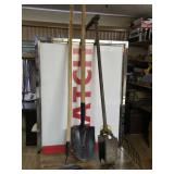 Shovel, Hoe, and Post Hole Digger Set