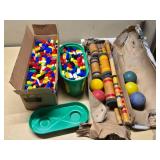 Assorted Building Blocks and Croquet Set