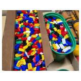 Assorted Building Blocks and Croquet Set