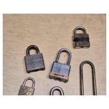 Lot of Mixed Padlocks Including Yale, Brinks, and Master Lock Models