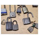 Lot of Mixed Padlocks Including Yale, Brinks, and Master Lock Models