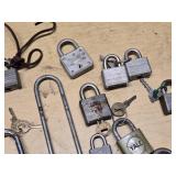 Lot of Mixed Padlocks Including Yale, Brinks, and Master Lock Models