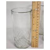 Set of Diamond Pattern Glass Tumblers