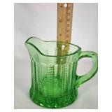 Green Glass Pitcher - 3 1/2"