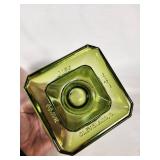 Ucagco Japan Pink Ceramic Vase and Napco Green Glass Goblet