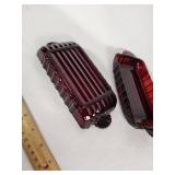 Anchor Hocking Ruby Red Glass Relish Dishes