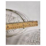 Lot of Clear Glass Serving Dishes and Divided Bowls, Various Designs