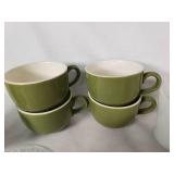 Assorted Mugs and Cups Including Coca-Cola Glass and Floral Creamer