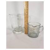 Glass Measuring Cups and Bowl