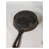 Superflame Cast Iron Skillet Set including Sizes 6 and 8 with Additional Small Ladle