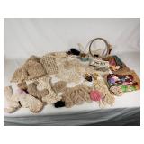 Vintage Crochet and Embroidery Supplies with Nu-Art Needle Set and Accessories