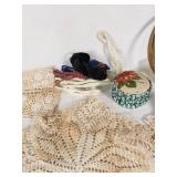 Vintage Crochet and Embroidery Supplies with Nu-Art Needle Set and Accessories