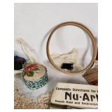 Vintage Crochet and Embroidery Supplies with Nu-Art Needle Set and Accessories