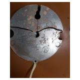 Mid-Century Decorative Items Lot including Spartus Wall Clock, Mosaic Trivets, and Candle Holders