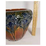Vintage Ceramic Planter with Floral Design