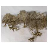 Brass Forest Wall Art with Deer Approx 37"