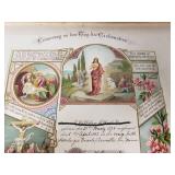 Religious Confirmation Certificate with Biblical Illustrations - 1903