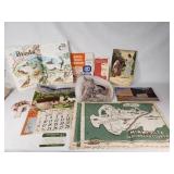 Various Vintage Paper Ephemera, Including 1947 Minnesota Arrowhead Map and 1949 Calendar