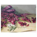 Paul de Longpre and Mary Hart Floral Yard Long Prints - items at edges not included
