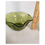 Fire-King and Green Glass Bowls