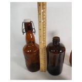 Vintage Glass Bottles and Insulator