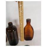 Vintage Glass Bottles and Insulator