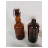 Vintage Glass Bottles and Insulator