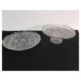 Pressed Glass Serving Platters
