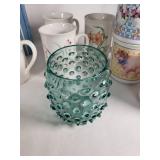 Mixed Dishware including Imperial China Seville Teacups, Syracuse China Bowls, Fire King Mug and More