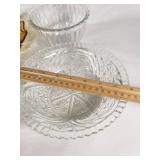 Mixed Glass Bowls, Including Amber and Clear Cut Glass Designs