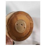 Vintage Thermos, Salt Lamp, Wooden Barrel Bank, and Miscellaneous Items
