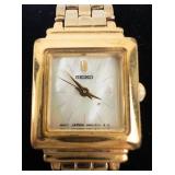 Seiko Vintage Quartz Dress Watch Gold Tone -Running