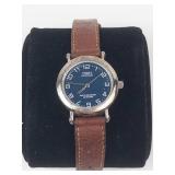 Timex Quartz Watch - New Battery, Running, Leather Strap