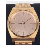 Nixon Quartz Watch With Gold Tone Bracelet - New Battery - Running