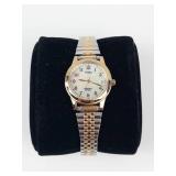 Timex Indiglo Quartz Gold Tone Bracelet Watch - New Battery, Running